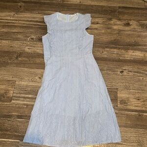 Baby blue mid calf spring dress